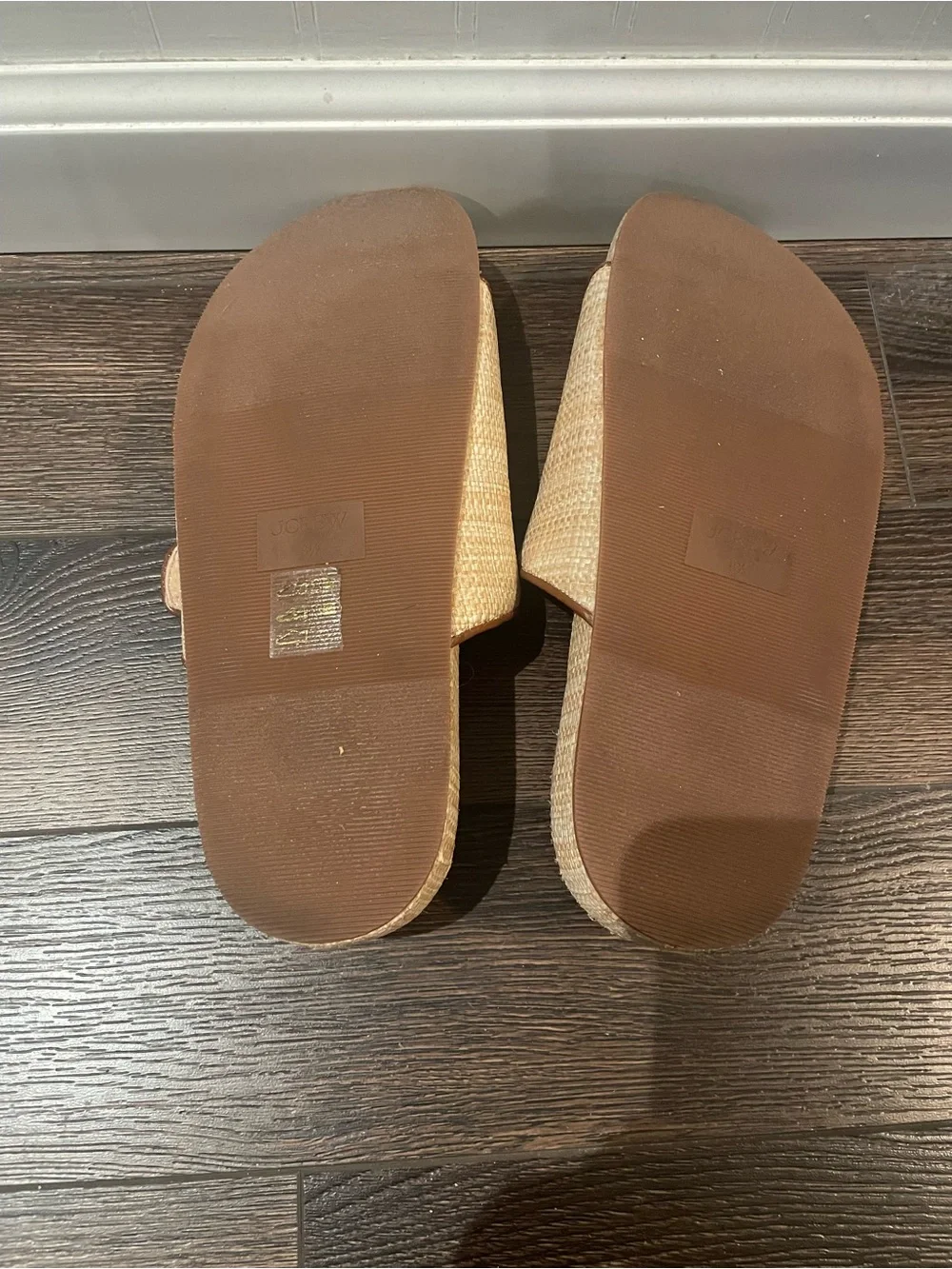 J. Crew Marlow Slip On Sandals In Raffia Beach Coastal Vacation Resortwear 8.5 - Picture 8 of 12